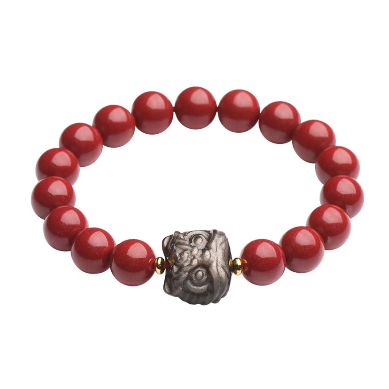 Vermilion Sandstone Pixiu Bracelet Luck Protection