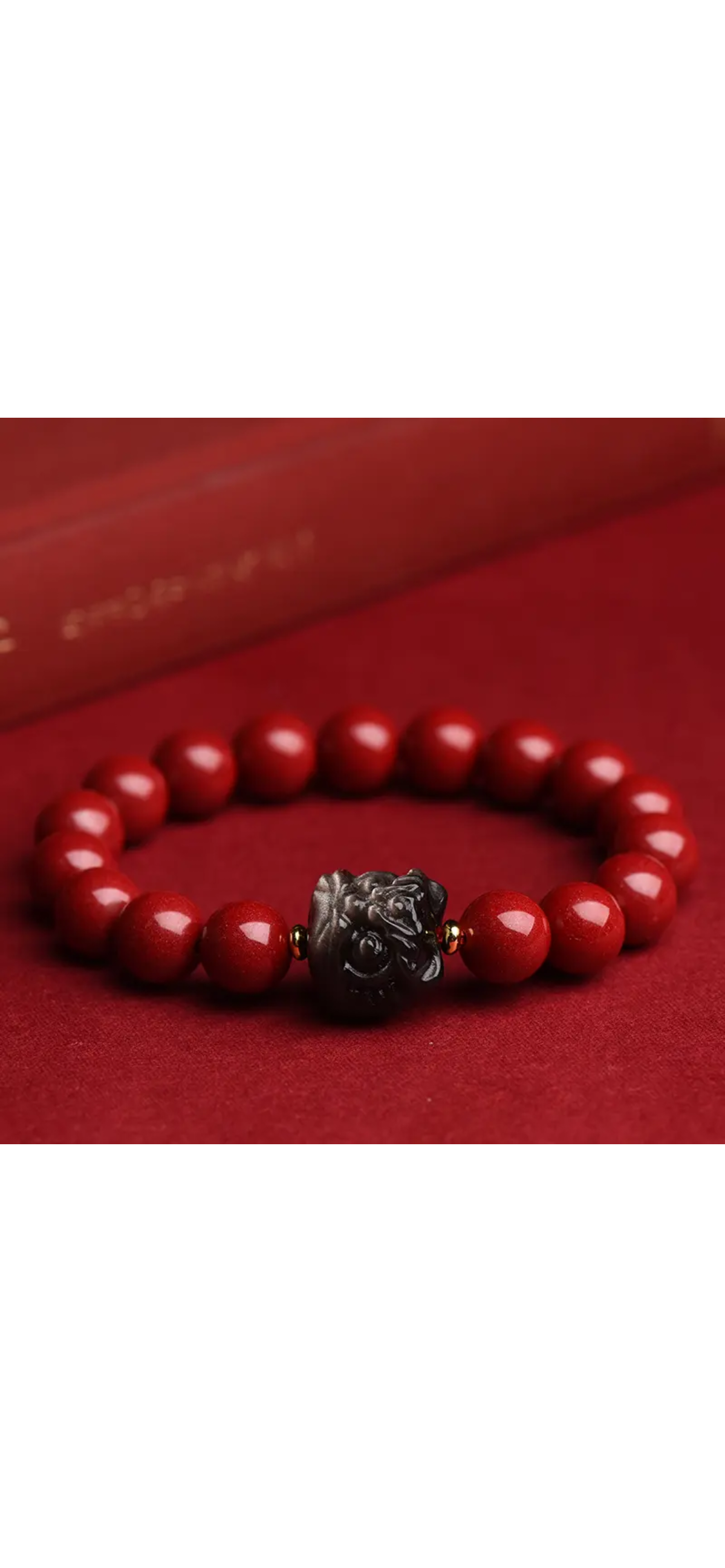 Vermilion Sandstone Pixiu Bracelet Luck Protection