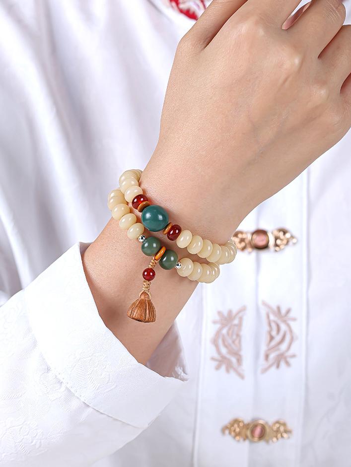 Lotus Bodhi Double Loop Bracelet