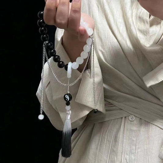 Tai Chi Traditional Glass Beads Bracelet
